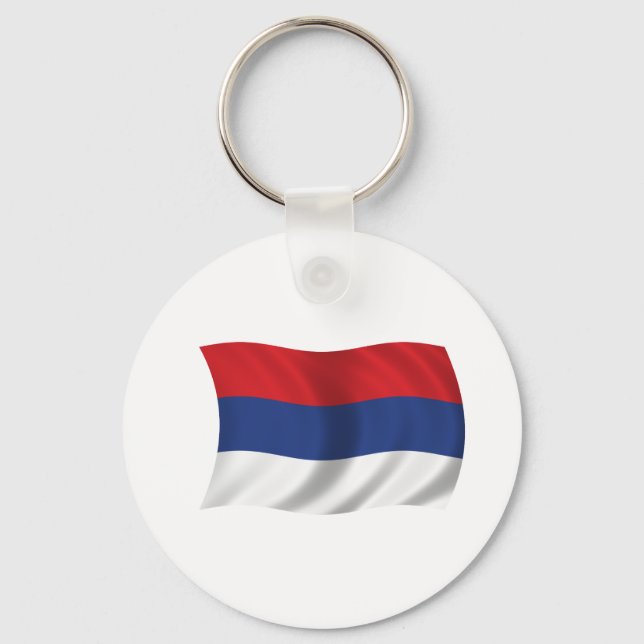 Serbische Flagge Schlüsselanhänger (Vorderseite)