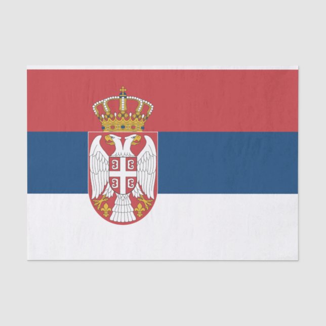 Serbische Flagge Seidenpapier (Vorderseite)