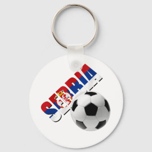 Serbische Flagge Serbien-Fußballs fasste Logo ab Schlüsselanhänger