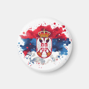 Serbische Flagge Serbien Magnet