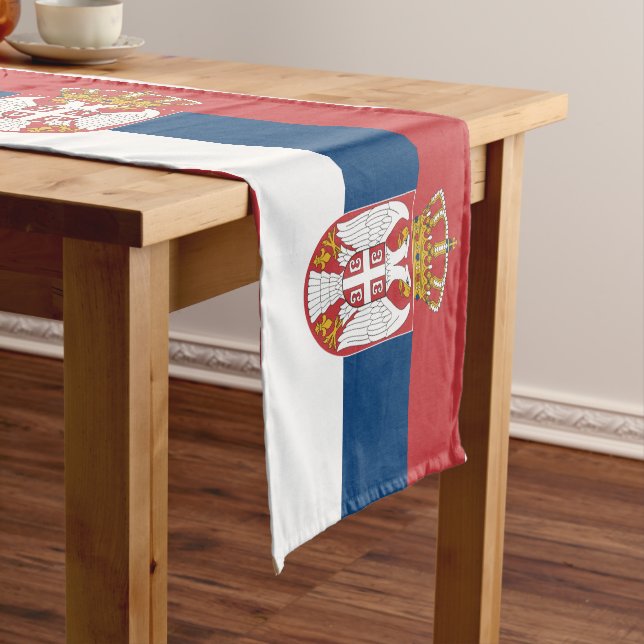 Serbische Flagge & Serbiens Fashion-Zuhause /sport Kurzer Tischläufer (Beispiel)
