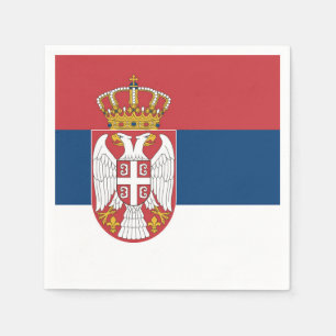 Serbische Flagge Serviette