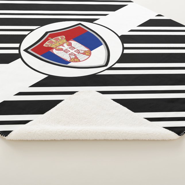 Serbische Flagge Sherpadecke (3/4)
