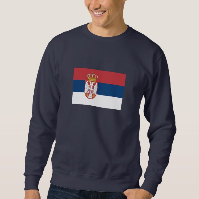 Serbische Flagge Sweatshirt (Vorderseite)