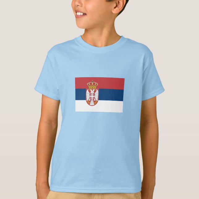 Serbische Flagge T-Shirt (Vorderseite)
