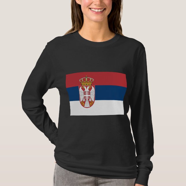 Serbische Flagge T-Shirt (Vorderseite)