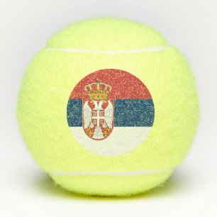 Serbische Flagge Tennisbälle