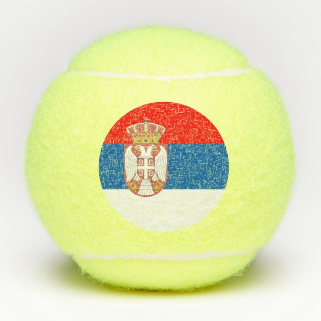 Serbische Flagge Tennisbälle (Vorderseite)