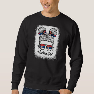Serbische Girl Flag Serbien Girl Pride Patriotic W Sweatshirt