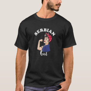 Serbische Girl Pride Serbische Flagge Frau Srbija  T-Shirt