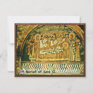 SERBISCHE KLÖSTER - Begräbnis von Sava II Postkarte