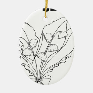 serbische Kyrillische Lilie des Tales Keramik Ornament