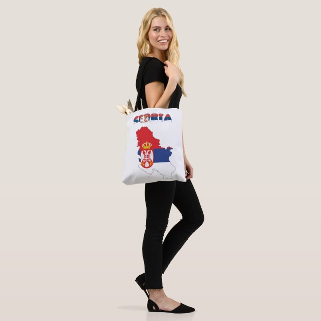 Serbische Landesflagge Tasche (Am Model)