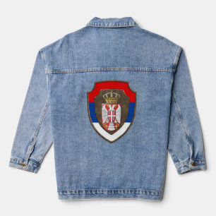 Serbische Mittelalterschild Neues Wappen Serbiens Jeansjacke