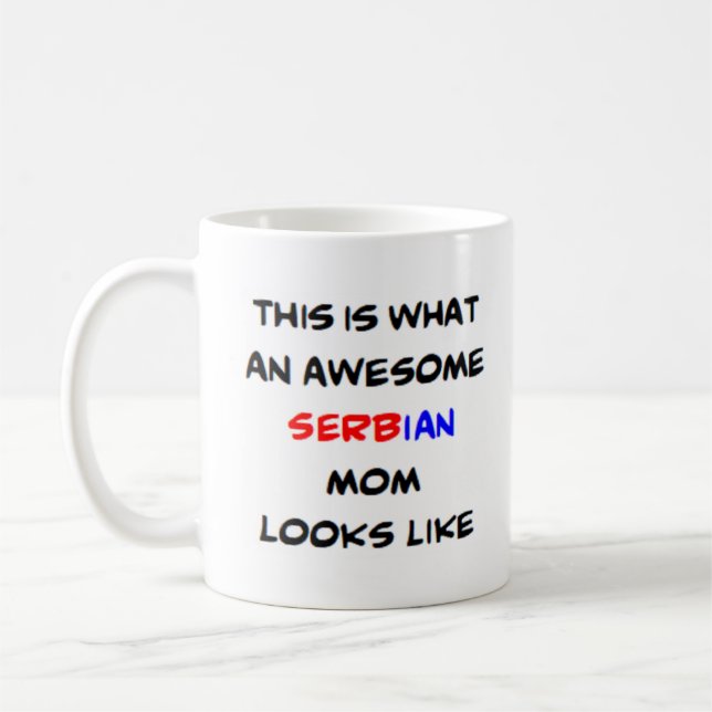 serbische Mutter, phantastisch Kaffeetasse (Links)