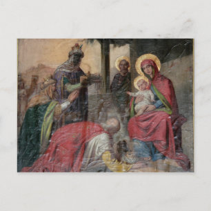 Serbische orthodoxe Ikonographie in der Kirche von Postkarte