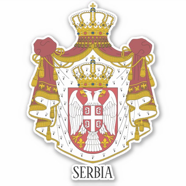 Serbische Staatsmeere - Patriotik Aufkleber (Vorderseite)