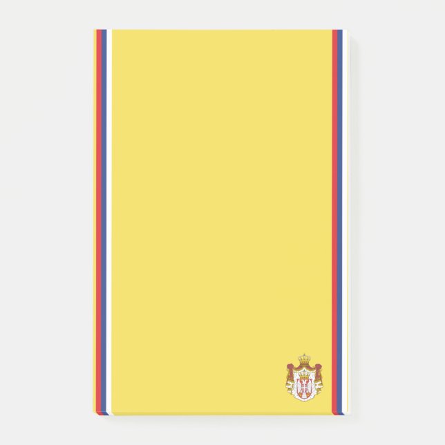 Serbische Streifenflagge Post-it Klebezettel (Vorderseite)