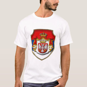 Serbischer mittelalterlicher Schild  Serbien Wappe T-Shirt