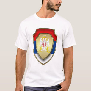 Serbischer mittelalterlicher Schild  Serbien Wappe T-Shirt