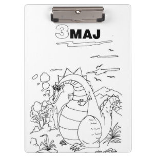 Serbischer Zyrillischer Drache Klemmbrett