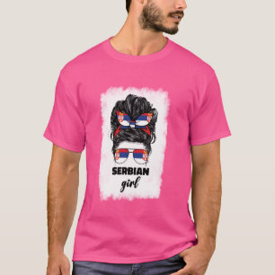 Serbisches Mädchen für Frauen Serb Srbija Serbien  T-Shirt