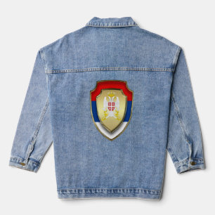 Serbisches mittelalterliches Schutzschild - Serbis Jeansjacke