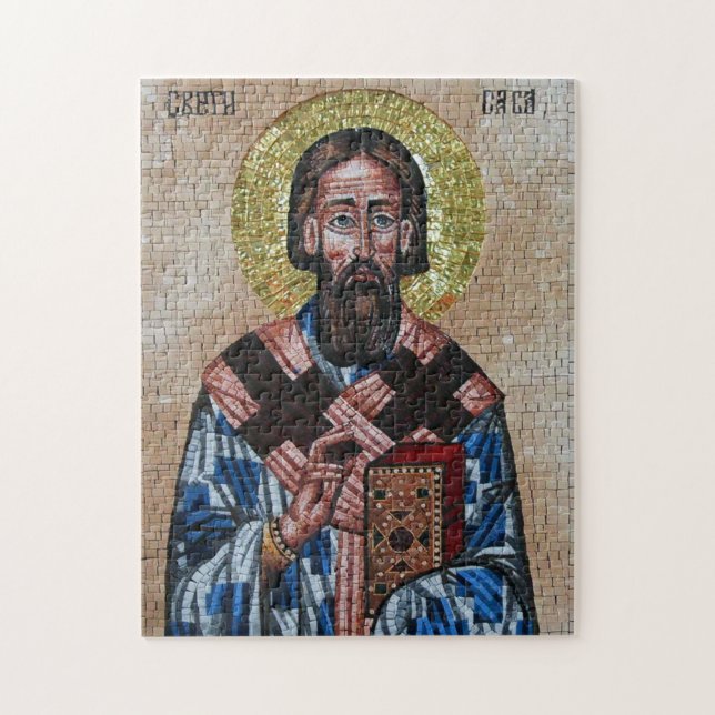 Serbisches orthodoxes Heiliges Sava Puzzlespiel (Vertikal)
