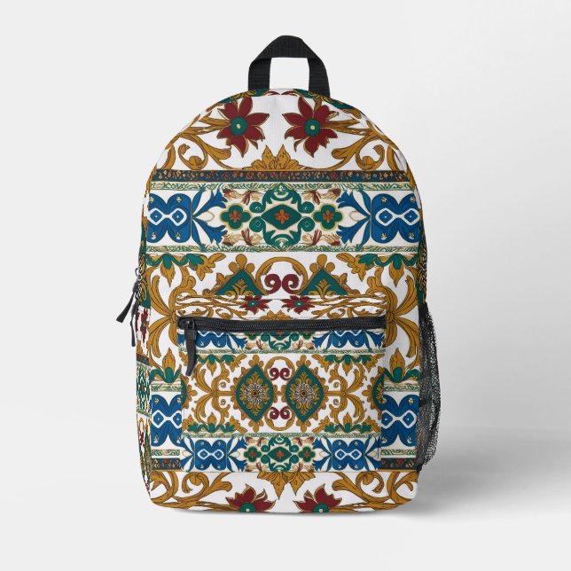 Serbisches Teppichmuster 5 Bedruckter Rucksack (Vorderseite)