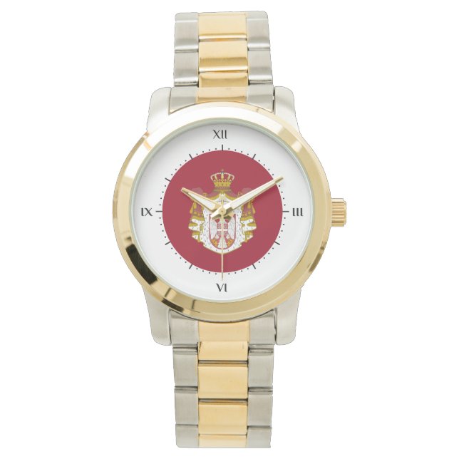 Serbisches Wappen Armbanduhr (Vorderseite)