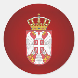 Serbisches Wappen Runder Aufkleber