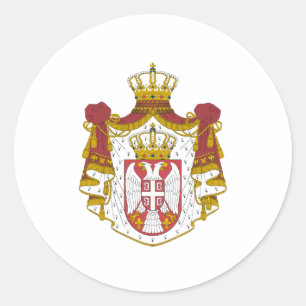 Serbisches Wappen Runder Aufkleber