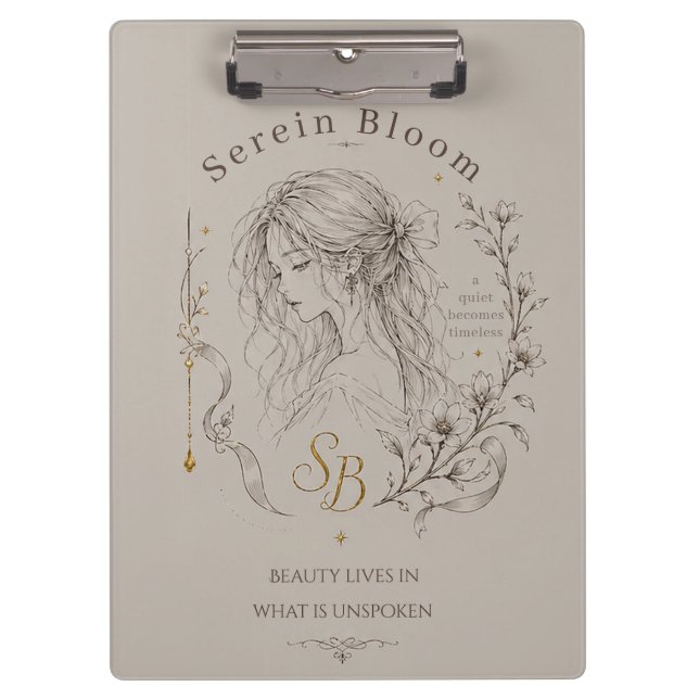 Serein Blüte Klemmbrett (Vorderseite)