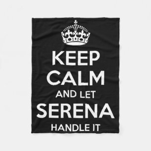 Serena Keep Calm Personalisierter Name Lustiger Ge Fleecedecke