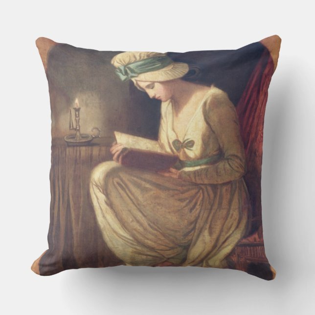 Serena (Öl auf Leinwand) Kissen (Vorderseite)