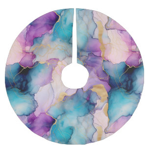 Serendipity Crystal Blue Polyester Weihnachtsbaumdecke