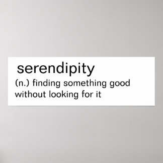 Serendipity - minimalistische Kunst an der Wand Poster