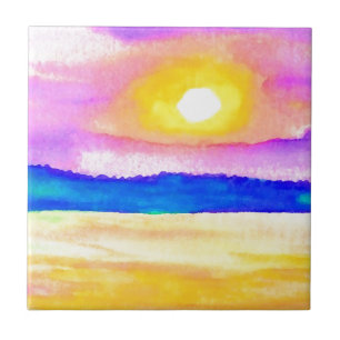 Serendipity-Ocean See-Sonnenuntergang-Kunst Fliese