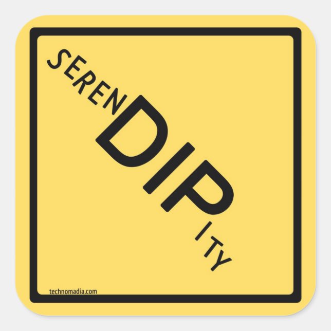 SerenDIPity-Stickers Quadratischer Aufkleber (Vorderseite)