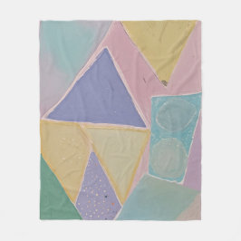 Serene Abstracts: A Pastel Dream Fleecedecke