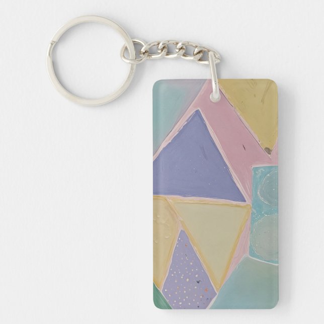 Serene Abstracts: A Pastel Dream Schlüsselanhänger (Vorderseite)