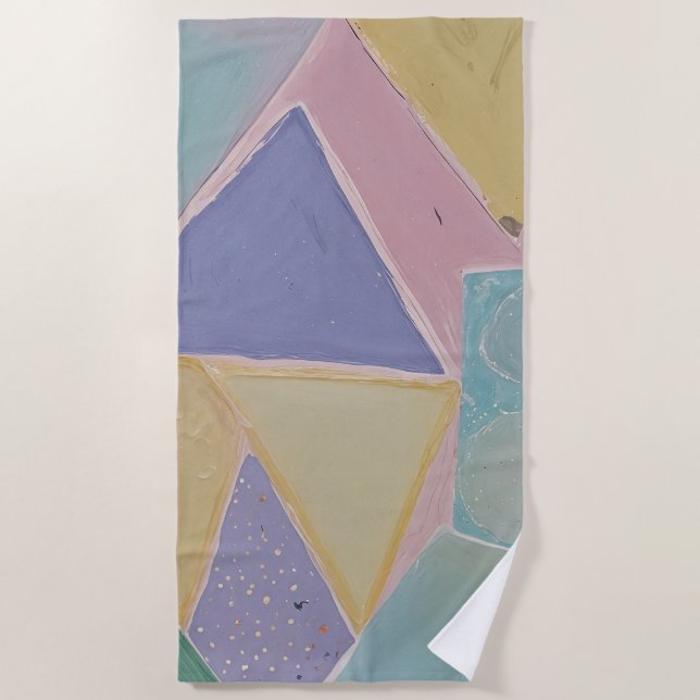 Serene Abstracts: A Pastel Dream Strandtuch (Vorderseite)