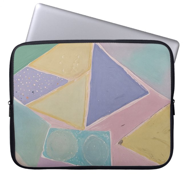 Serene Abstrakt: Ein pastellfarbener Traum Laptopschutzhülle (Vorderseite)