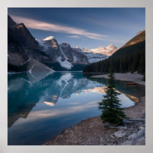 Serene Alpine Sunrise Landschaft Poster