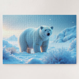 Serene Arctic Sunset mit Polar Bear - Natur