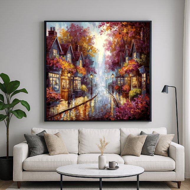 Serene Autumn Street - Painterly Town Art Poster (Von Creator hochgeladen)