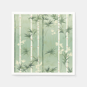Serene Bamboo-Blüten-Asiatisch (2) Serviette