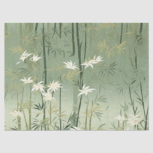 Serene Bamboo-Blüten-Asiatisch (6) Seidenpapier