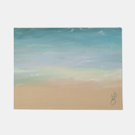 Serene Beach Water Malerei Door Mat Fußmatte