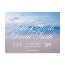 Serene Beach Wedding Invitation Carte postale